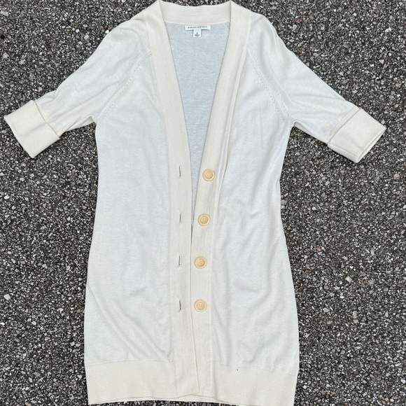 Banana Republic Sweaters - Banana Republic Ivory Button-Front Cardigan